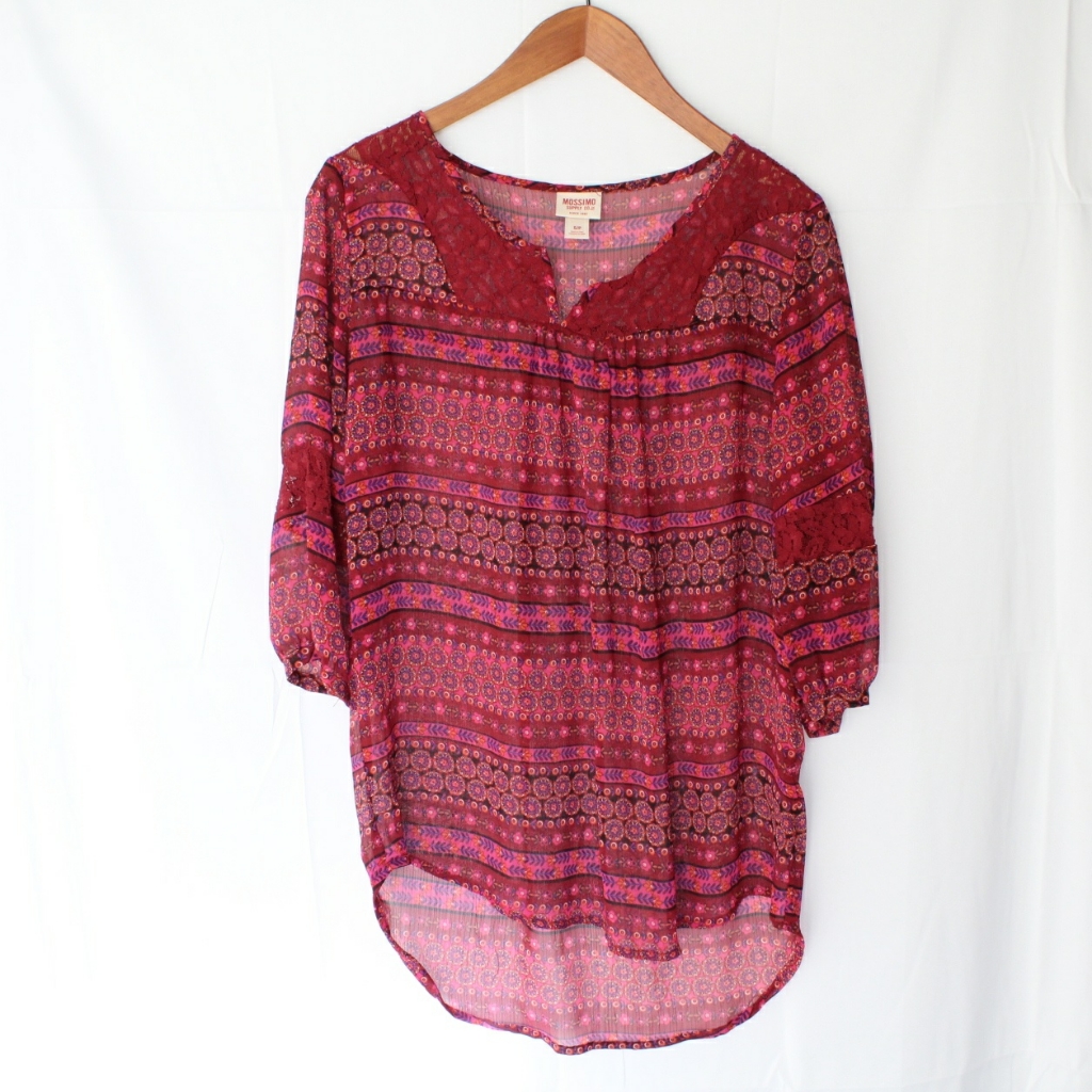 Mossimo | Patterned Boho Blouse